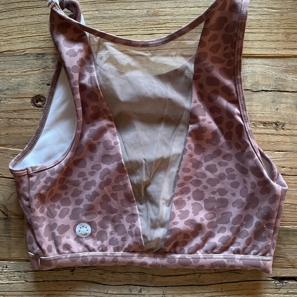 Varely dusky pink cheetah bra. Size M - Picture 2 of 4